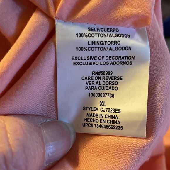 NWT Copper Key Romper Junior’s Size XL Eyelet Peach / Pink Spaghetti Straps - Picture 12 of 13